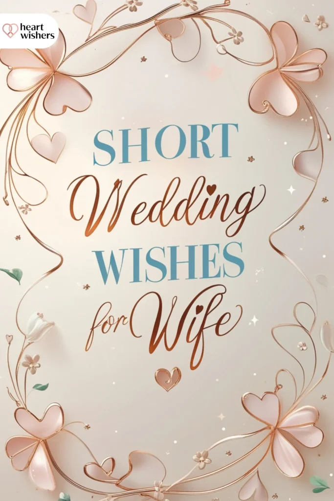 Short Wedding Wishes for Wife