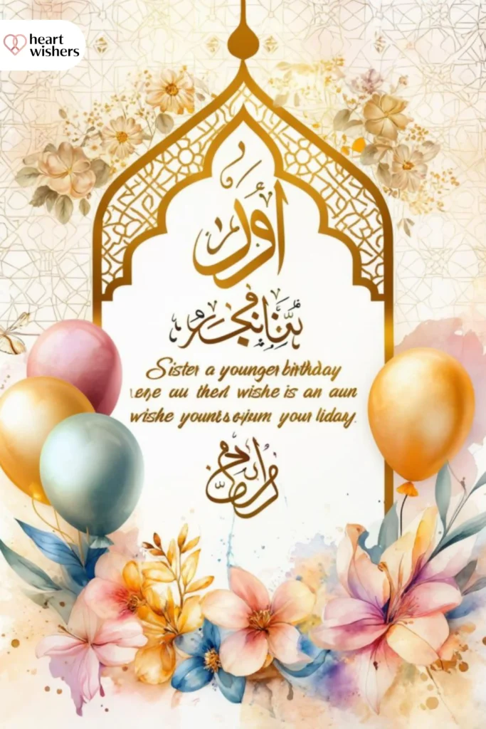 Emotional Islamic Birthday Wishes for Sister