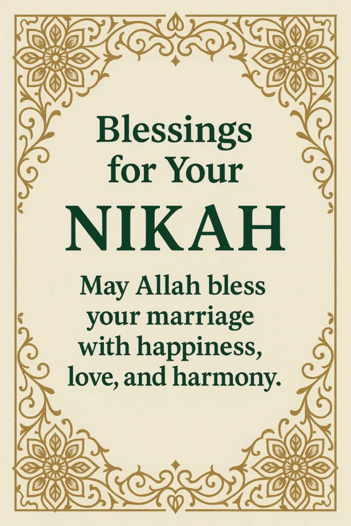 Islamic Nikah Blessings
