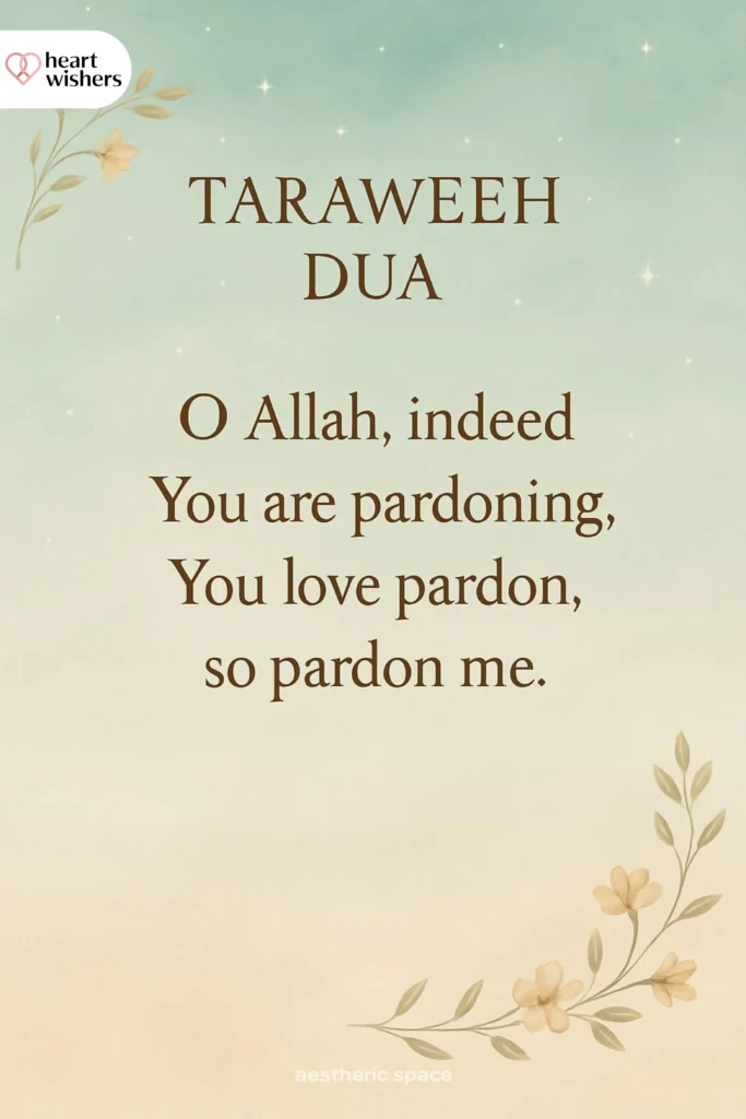 Taraweeh Dua for Social Media Posts
