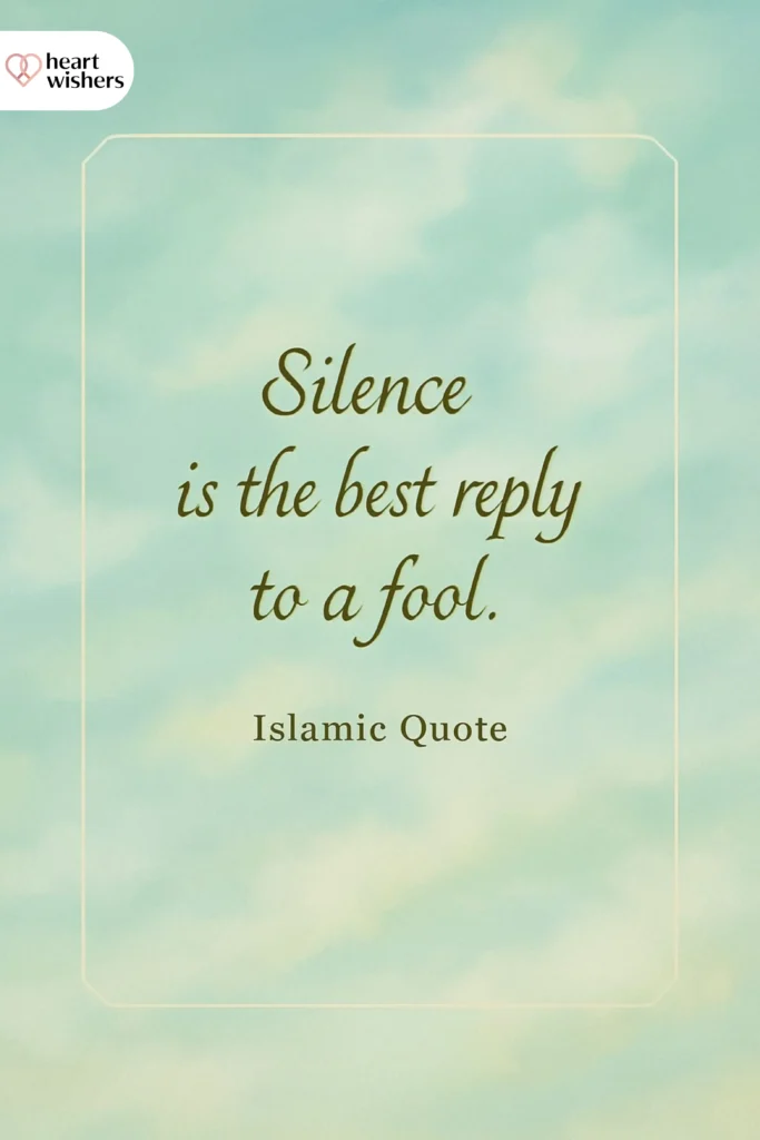 Short Islamic Quotes About Silence