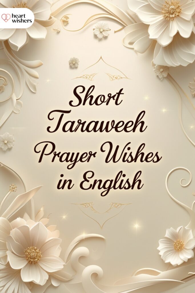 Short Taraweeh Prayer Wishes in English
