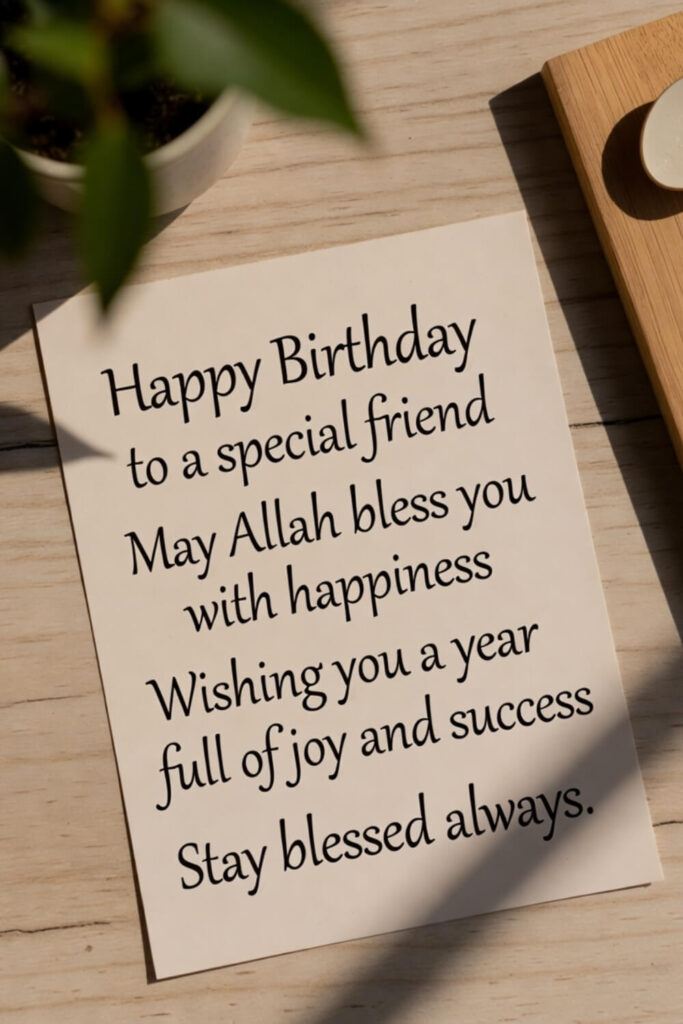 Islamic Birthday Duas For Friend