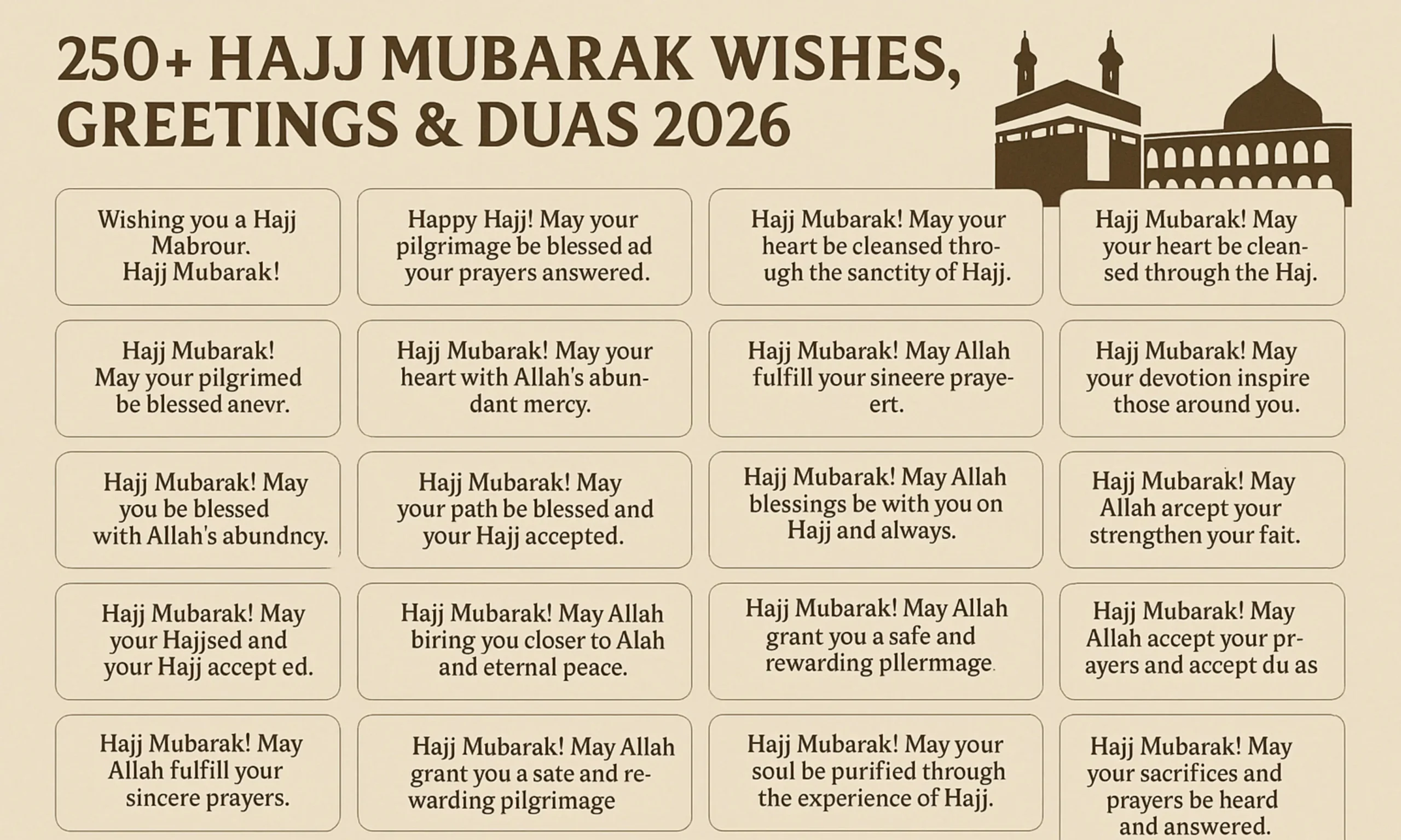 Hajj Mubarak Wishes
