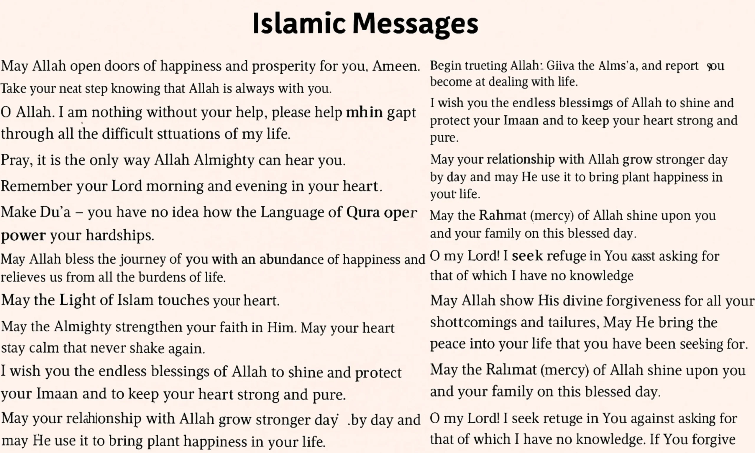Islamic Messages for Every Occasion