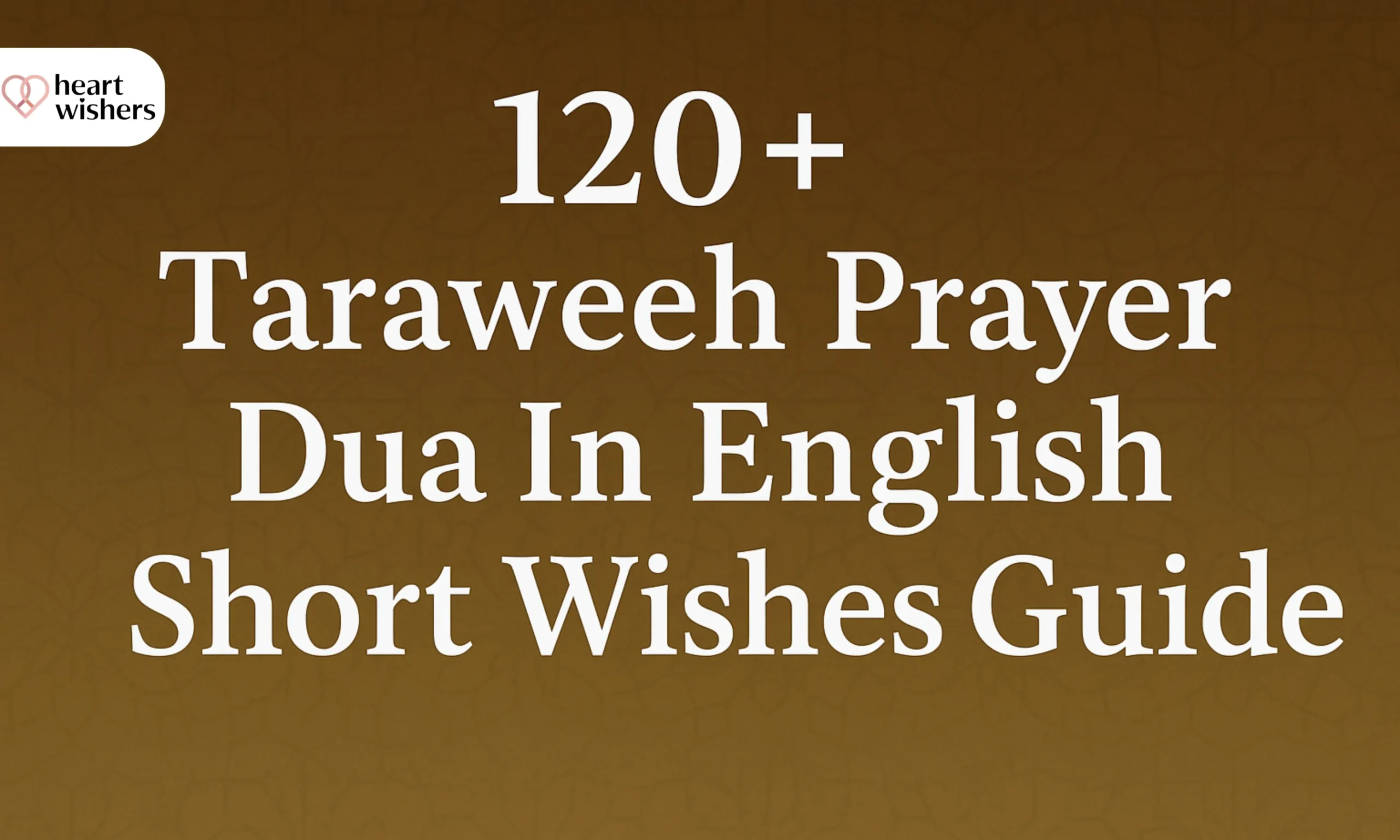 Taraweeh Prayer Dua In English